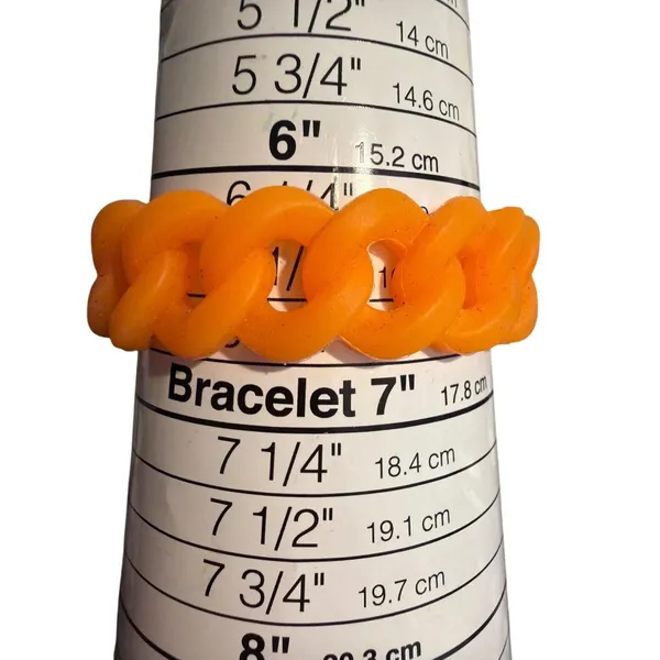 Tennessee Vols Orange Silicone Link Bracelet Logo Charm Glows Under Black Light - Image 5