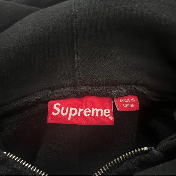 Supreme Reverse Patchwork Zip Up Hooded Sweatshirt - Image 6