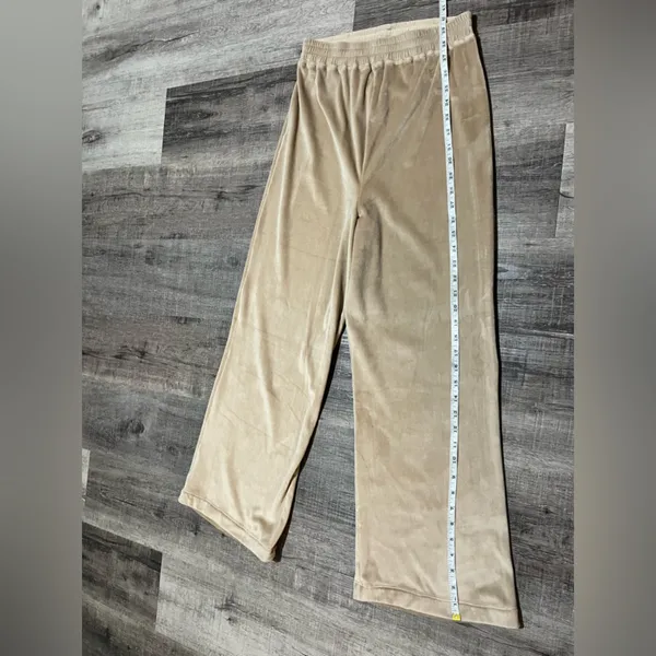 SKIMS Velour Wide Leg Pants in Honey - Image 7