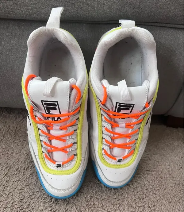FILA Disruptor II Neon Chunky Sneakers - Image 2
