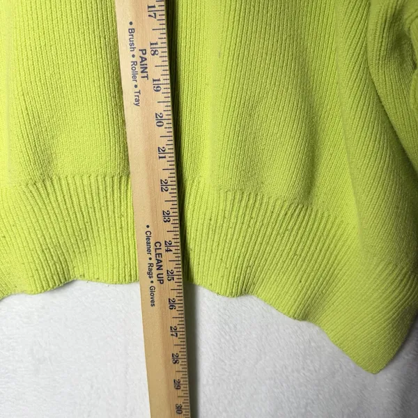 Free People Easy Street Ribbed Knit Tunic Sweater Top Womens size S Citron Green - Image 7