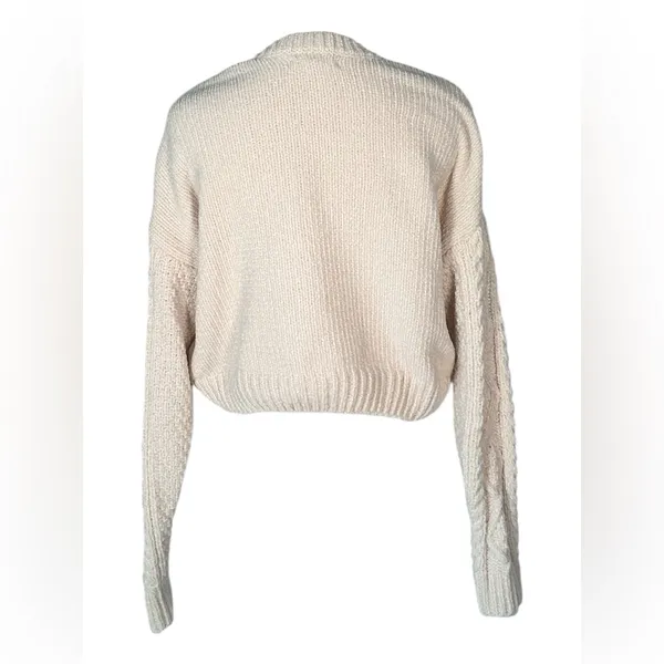 La Hearts‎ Cream Cable Knit Sweater - Image 2