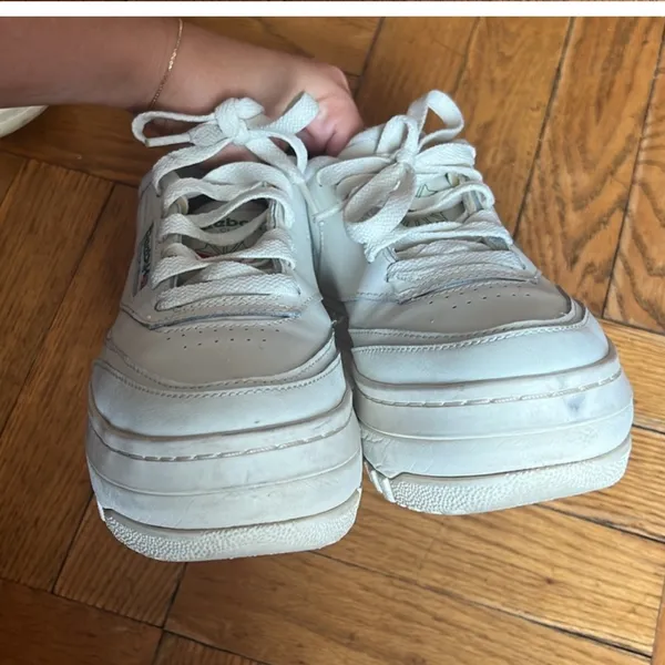 Reebok White Platform Sneakers - Image 4