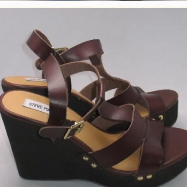 Steve Madden Brown Platform Wedges - Image 3