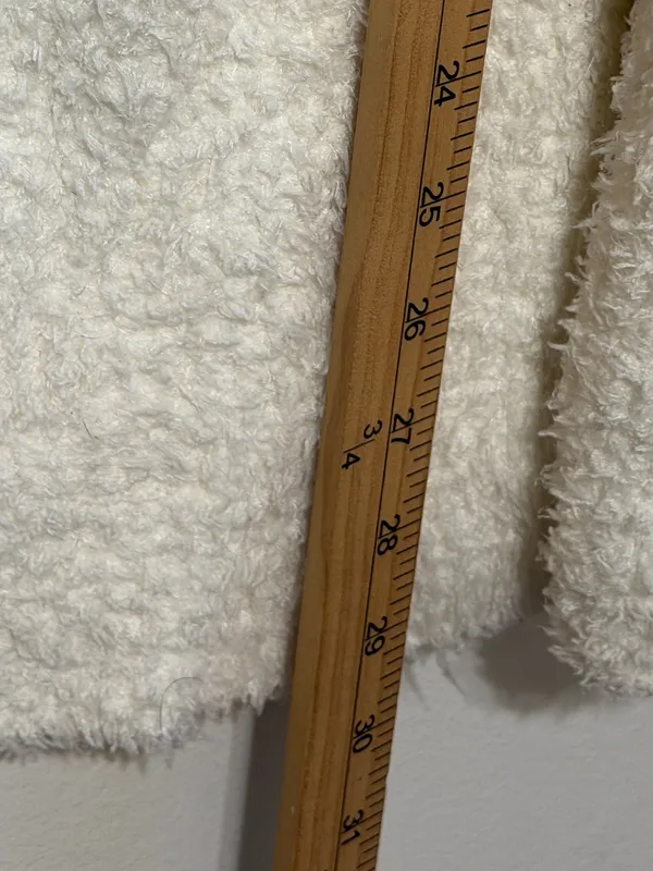 Aerie Matching Sweater Set Cream White Fuzzy Fluffy Marshmallow Medium & Pants - Image 9