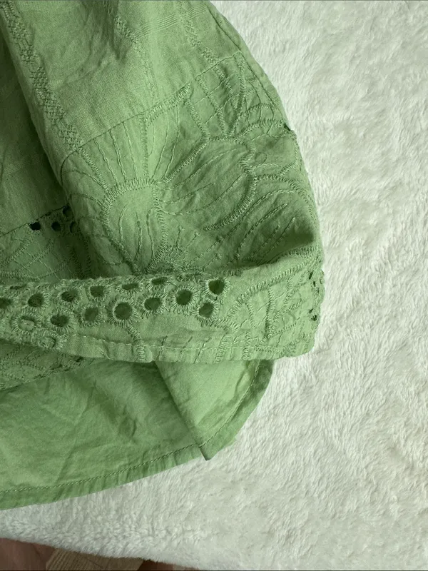 Wonderly Eyelet Button-Front Blouse - Image 6