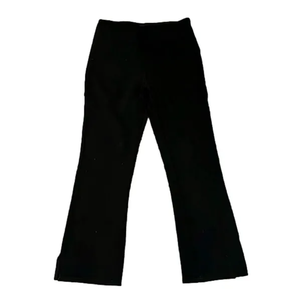 Lysse black stretch dress cropped pants with small side ankle slit hem - S - Image 4