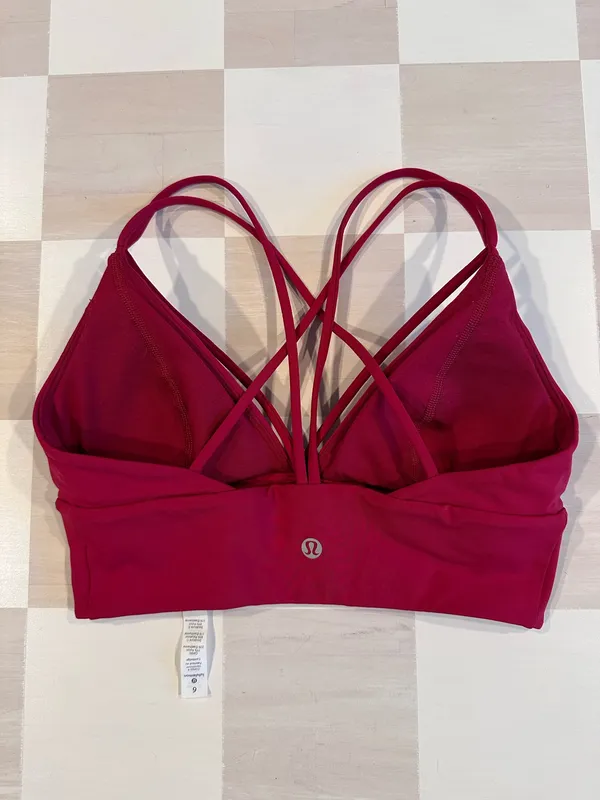 lululemon pushing limits bra luxtreme ruby red 6 - Image 5