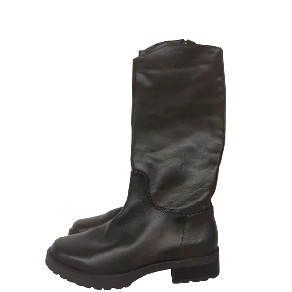 New NORDSTROM Nooliver-lea Leather dark brown boots sz5.5 tall riding equestrian - Image 5
