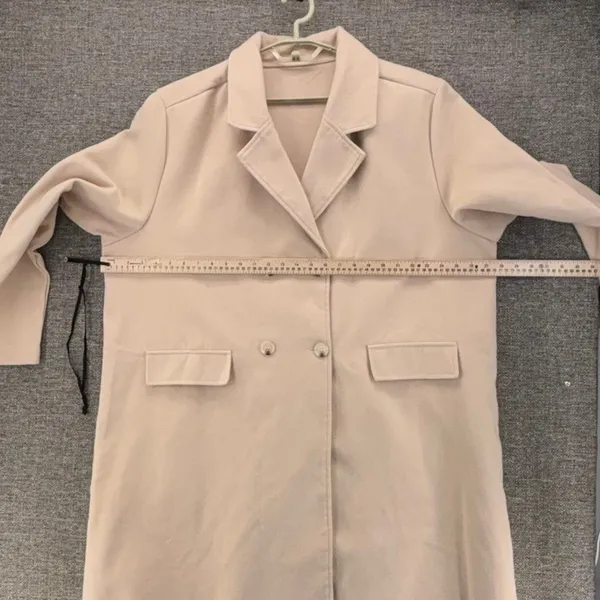 Shein Curve‎ Overcoat Cream 4XL - Image 12