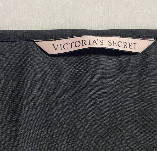 Victorias Secret Black Satin Crop Top - Image 5