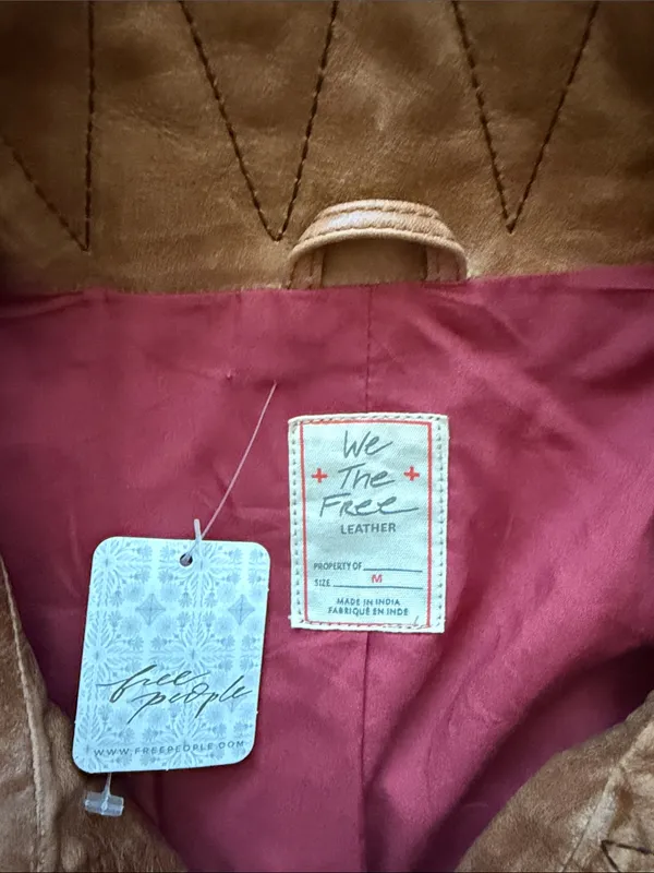 Free People Skyline Leather Jacket- size Medium - Image 5