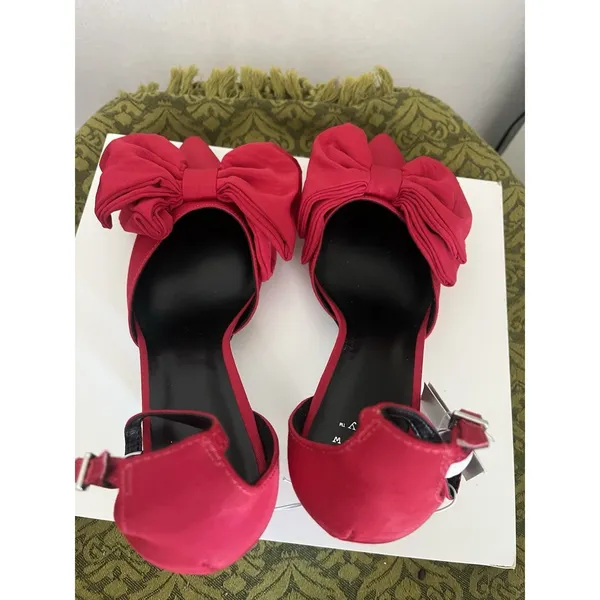 A New Day Women's Grace Red Bow Pumps with Memory Foam Insole 8.5 - Image 6