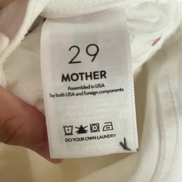 Mother Denim The Insider Crop Step Fray Jeans Fairest of Them All White Size 29 - Image 7