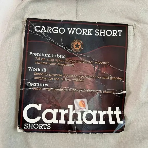Carhartt Cargo Work Shorts Men’s 28 Khaki Beige Cotton Workwear Utility Pockets - Image 6
