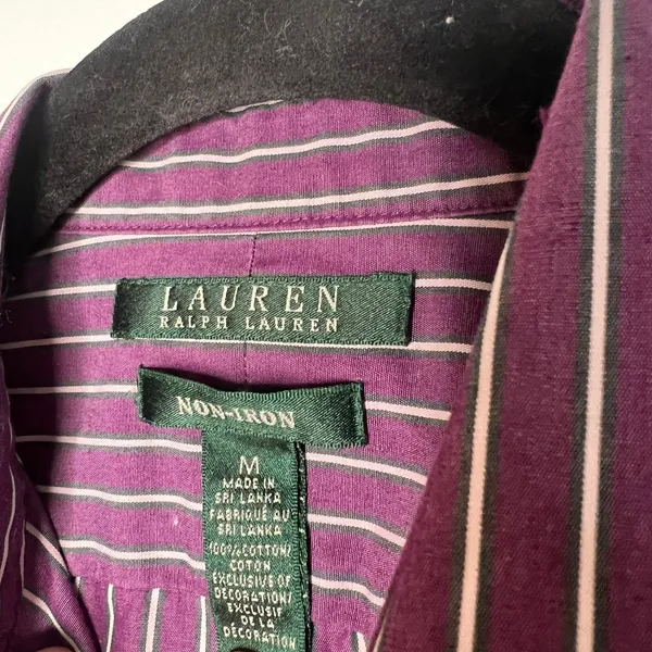 Lauren Ralph Lauren Stripe Button Down Size Medium - Image 3
