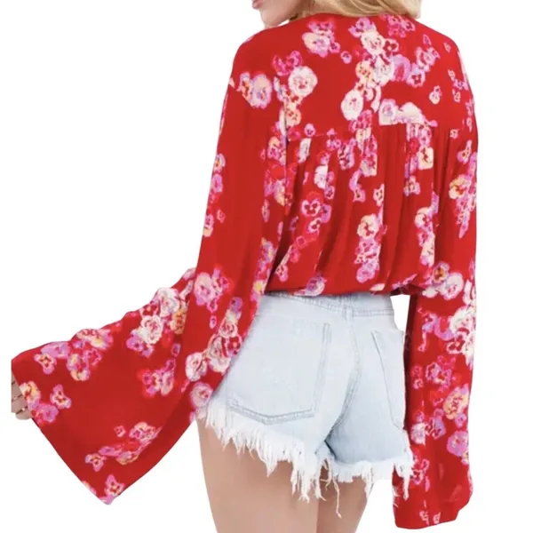 NWT Free People Intimately Forties Feels Floral Tie Front Lace Bodysuit Size Med - Image 2