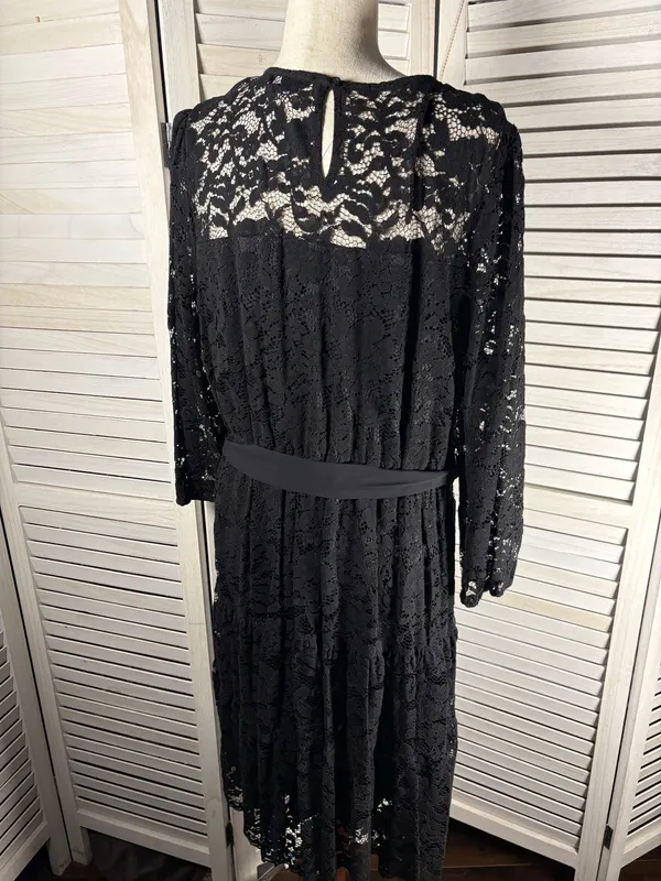 Simply Vera Wang Dress Black Lace XXL - Image 4