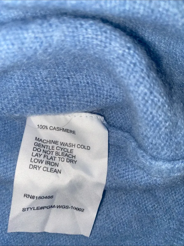41 Hawthorn Cashmere Women's Light Blue V-Neck Sweater - Image 4