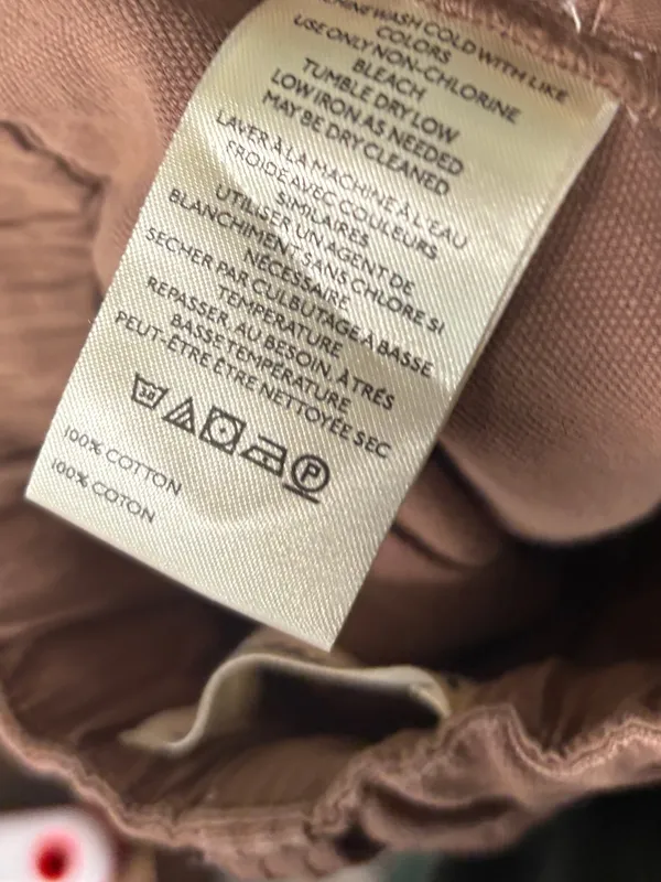 We the free brown cargo tie waist pants size large - Image 7