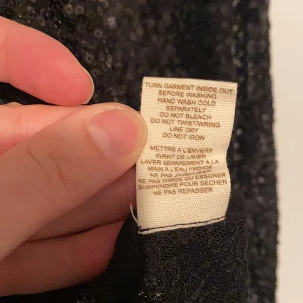 Free People Intimately black sequin slip dress, size small - Image 10