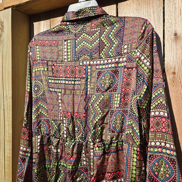 NWOT Urban Modesty Colorful Print Button Dress XL - Image 8