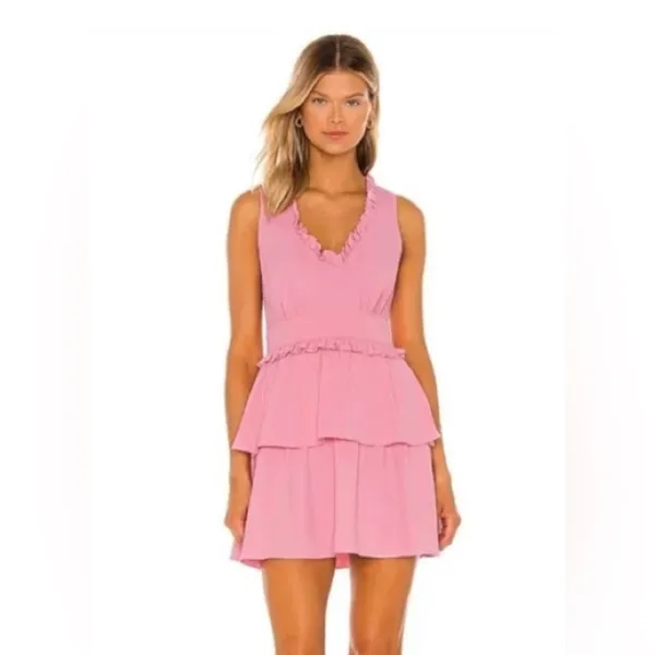 Revolve Amanda Uprichard Moneta Dress in‎ Bloom Pink NWT size Medium - Image 6