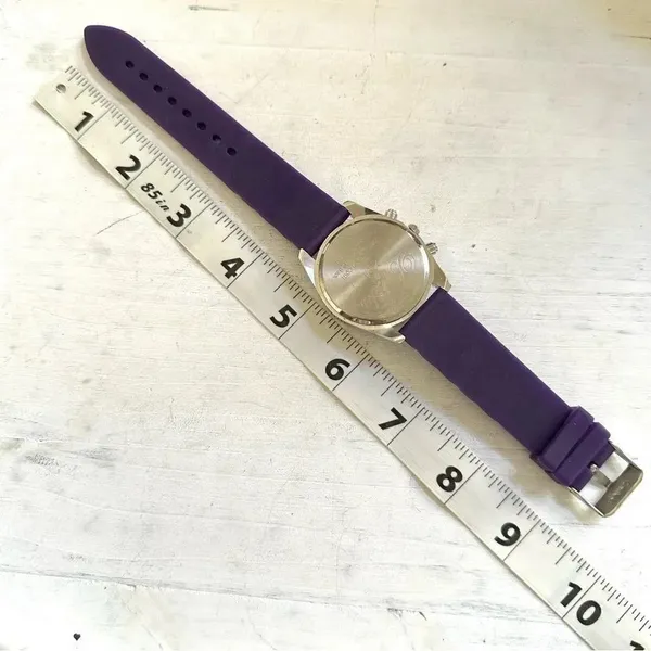 Bréda zebra rhinestone watch with purple band - Image 7