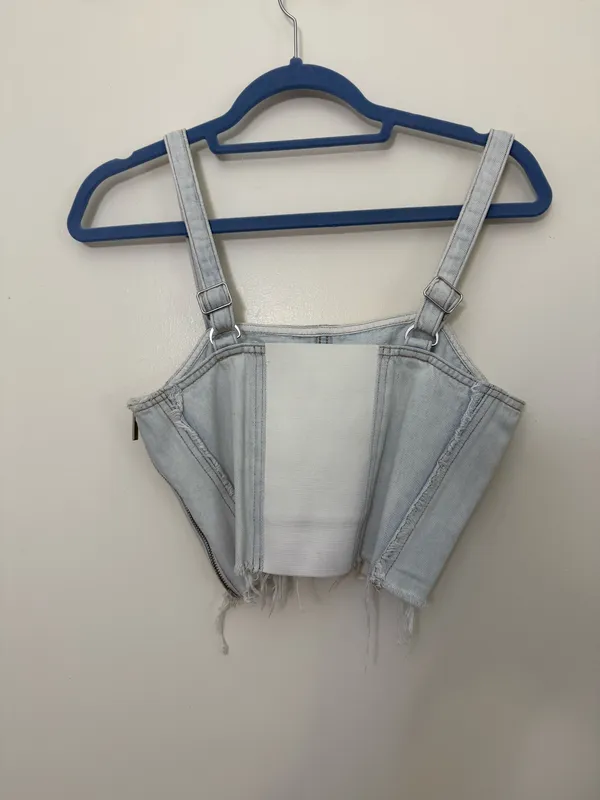 Hudson Light Denim Cropped Tank - Image 2