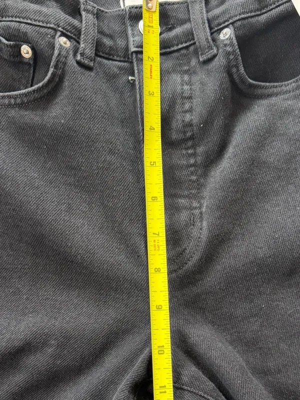 Madewell The Wide Leg Jean in Super Stretch Denim Black Frost Women’s Size 26 - Image 5