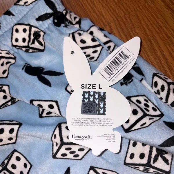 NWT-PLAYBOY Light Blue Dice Pattern Pajama Pants - Image 5