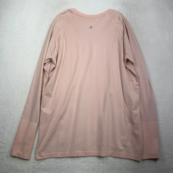 Lululemon Size 16 Swiftly Tech Long Sleeve 2.0 Pink Mist Activewear Top W3DFKS - Image 10