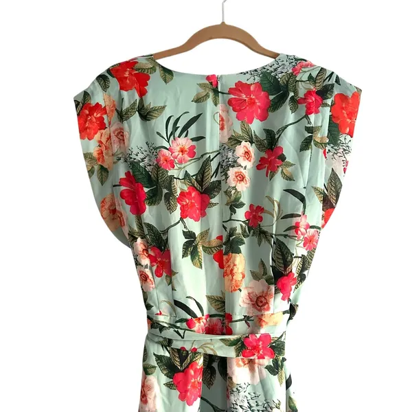 ELIZA J Floral Belted Maxi Dress Sz‎ Mint Green Sz 10 - Image 4