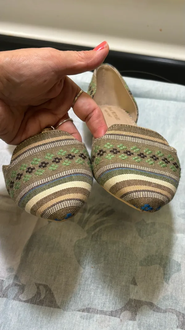 Isaac Mizrahi Green woven ballerina flats shoes - Image 6
