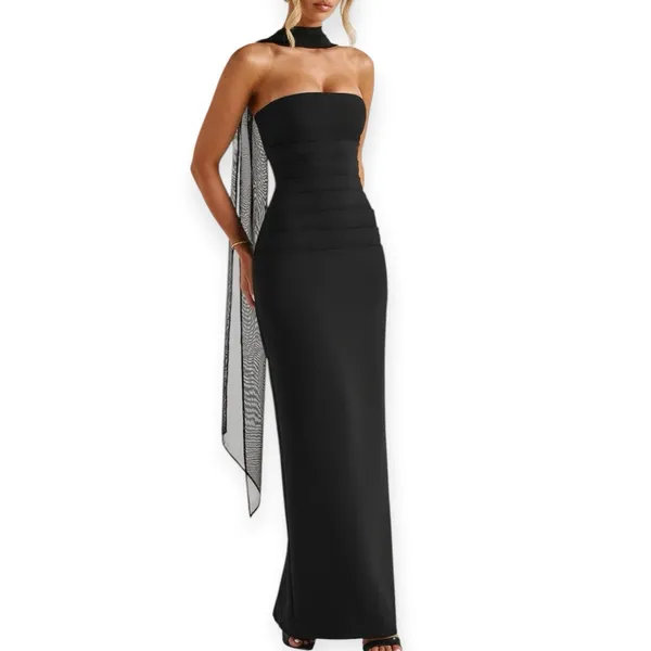NWT Babyboo Yulia Maxi Dress Black Size Medium - Image 2