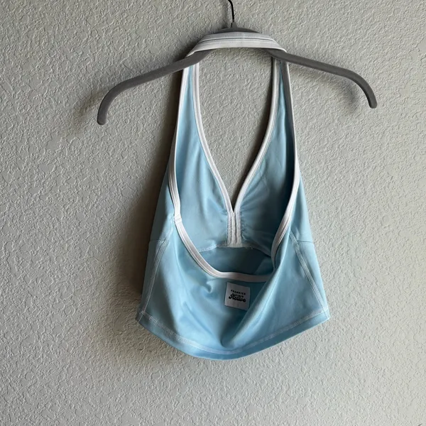 🩵Frankie's Bikinis Sky Blue Lively Halter Sports Bra - Image 4