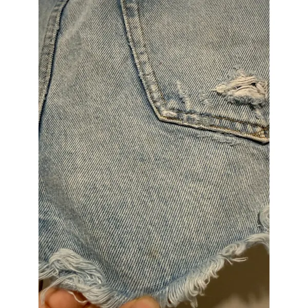 Agolde Vtg Cut Off Denim Shorts Women Size 26 Distressed Boho Festival - Image 3