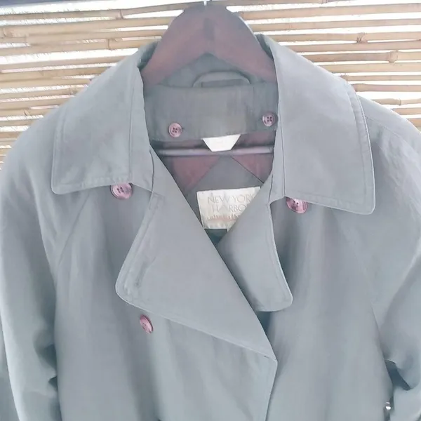 New York Harbor 12 Gray Trench Coat - Image 10
