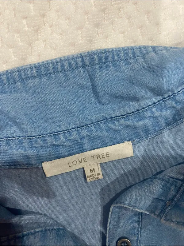 Love Tree Light Blue Denim Shirt - Image 6