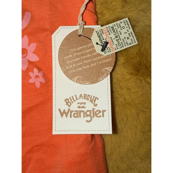 Billabong X‎ Wrangler Women's Orange Surf Out West Tank Top, Size S/8, NWT - Image 6