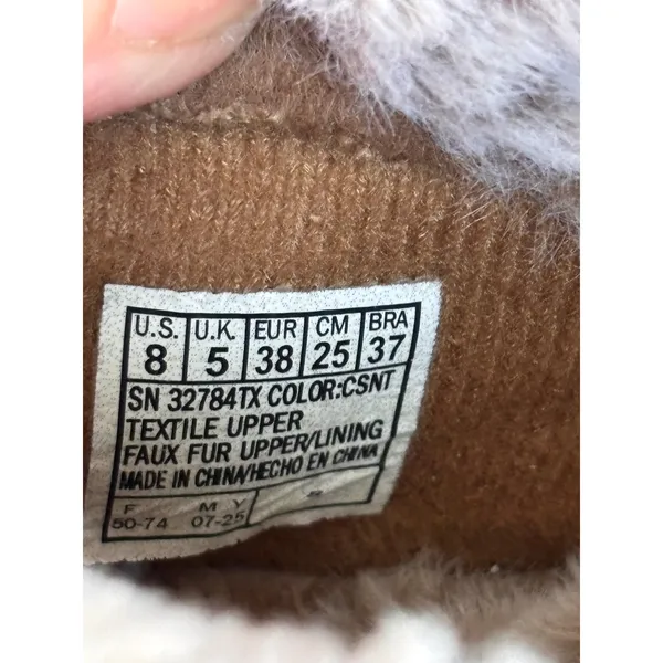Skechers Cozy Campfire Chestnut Faux Fur Memory Foam Slippers Women 8 Rustic - Image 10