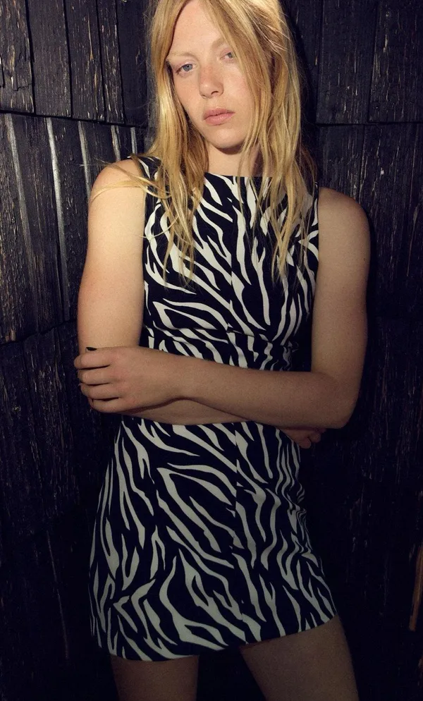 ZARA Zebra Animal Print Mini Dress - Image 5