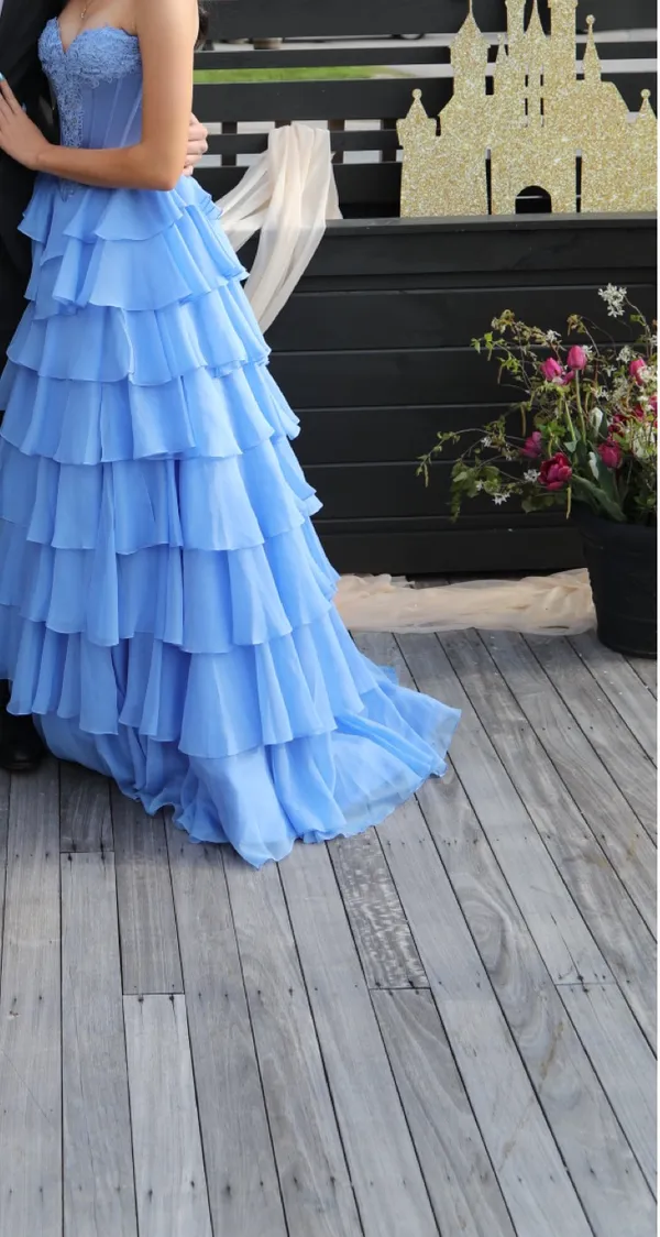 Sherri Hill Prom Dress Blue - Image 2