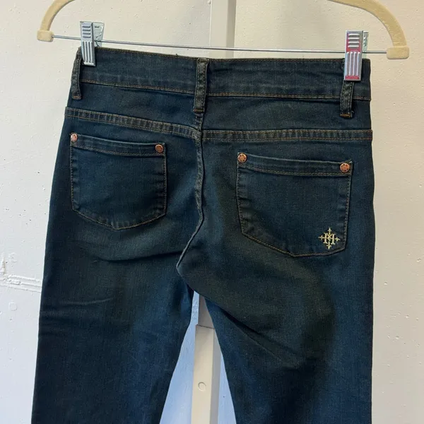 Y2K Hollywood Million Denim Trapper Dan Bootcut Jeans Integrity Wash 24 Low Rise - Image 5