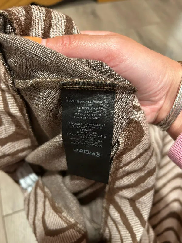 Urban Outfitters Bryn Pull-On Flare Pants, Brown and Cream Swirl Pant, M - Image 6