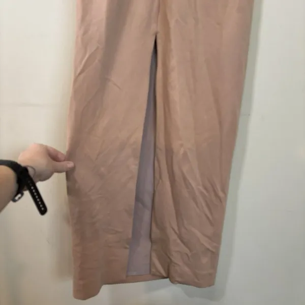 NBD Women's Small Long Dress Beige Nude‎ Cutout Slit Stretch - Image 6