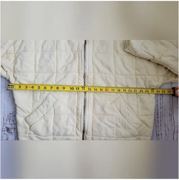 Free People Dolman Quilted Knit Jacket Cream Medium - Image 10