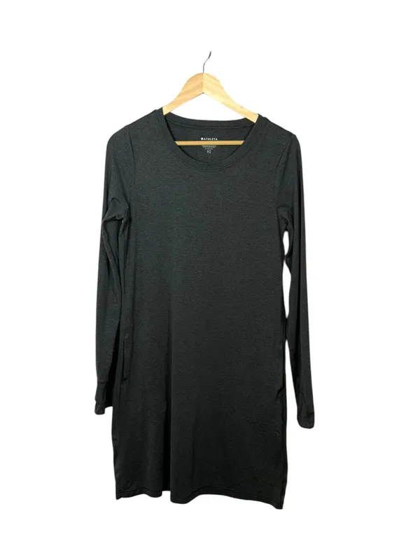 Athleta Uptempo Dress Long Sleeve Travel Work Dress Pockets Grey Size S - Image 2