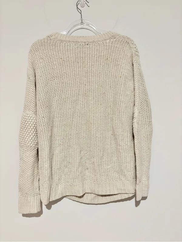 BDG‎ Urban outfitters Cable Knit elbow patch Crewneck Sweater cream size medium - Image 3