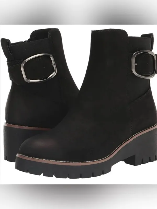 Blondo Black Lug-Sole Waterproof Ankle Boots - Image 3